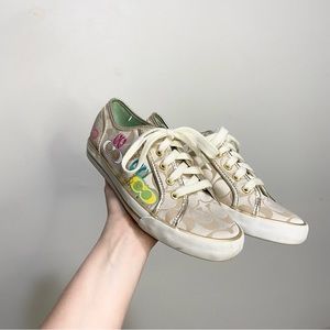 Coach Dee Signature Jacquard Monogrammed Low Top Sneakers